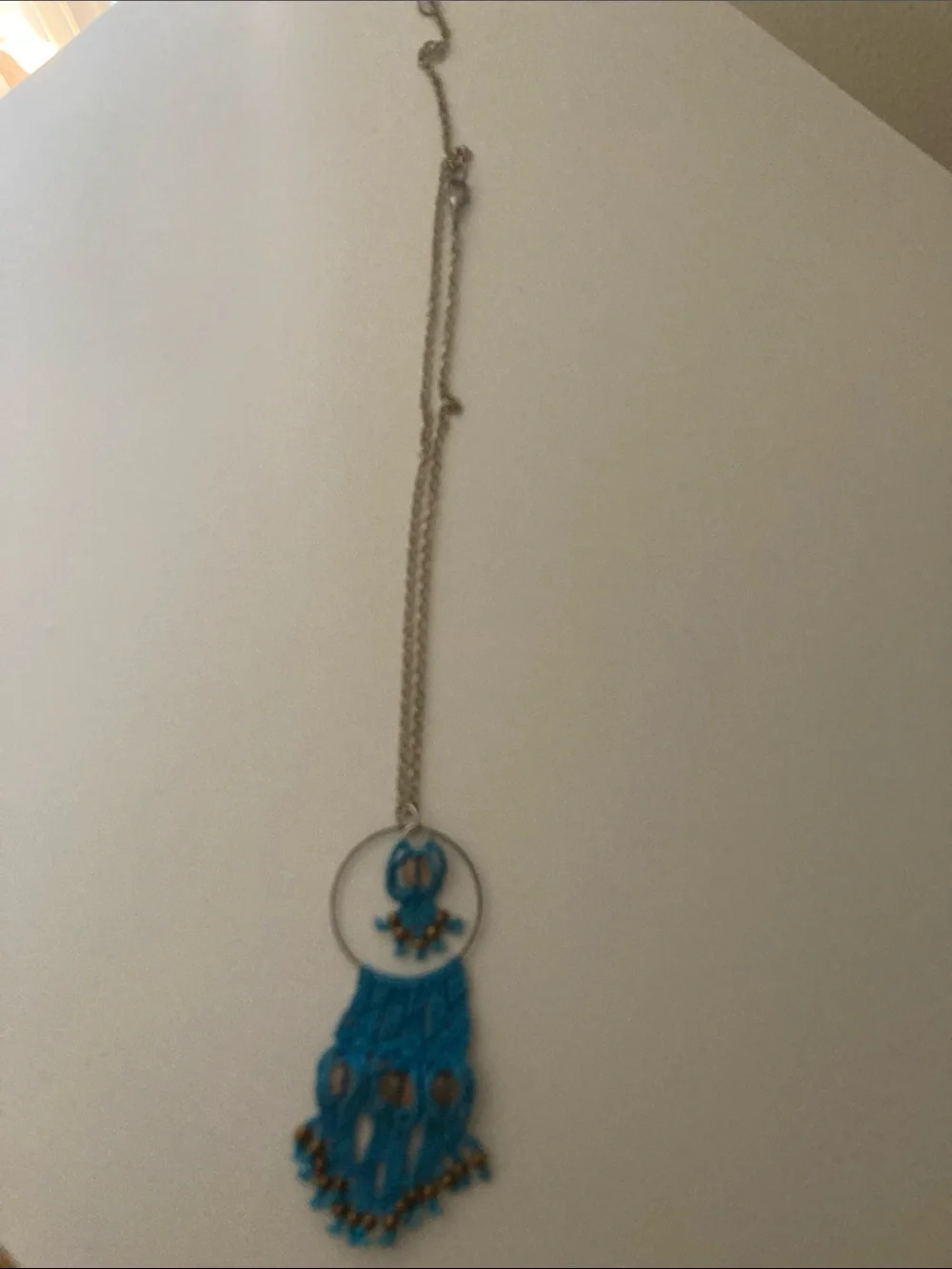 Blue Dreamcatcher Pendant Necklace - Women Accessories